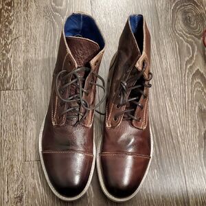 Bed Stu Leonardo Teak Leather Lace-Up Boots - Size 9US